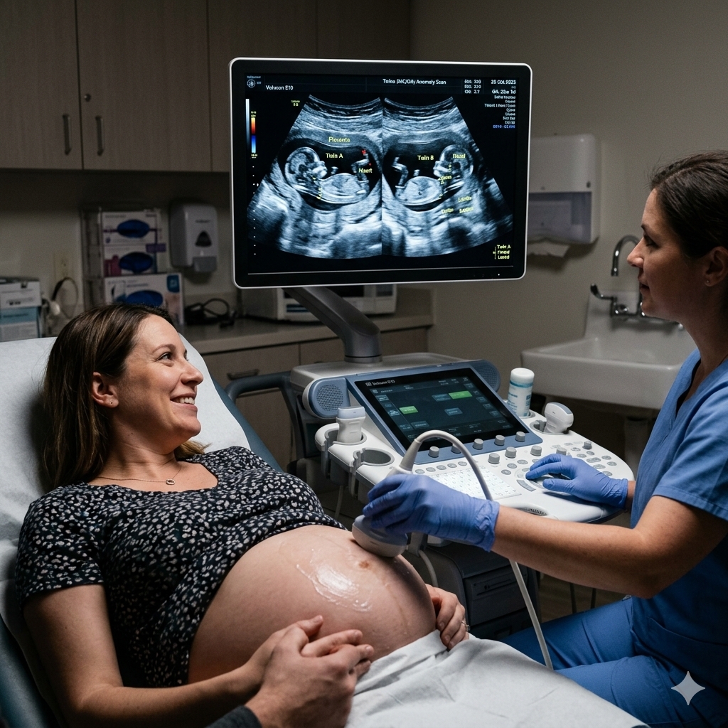 Pregnancy With Anomaly Twin Scan